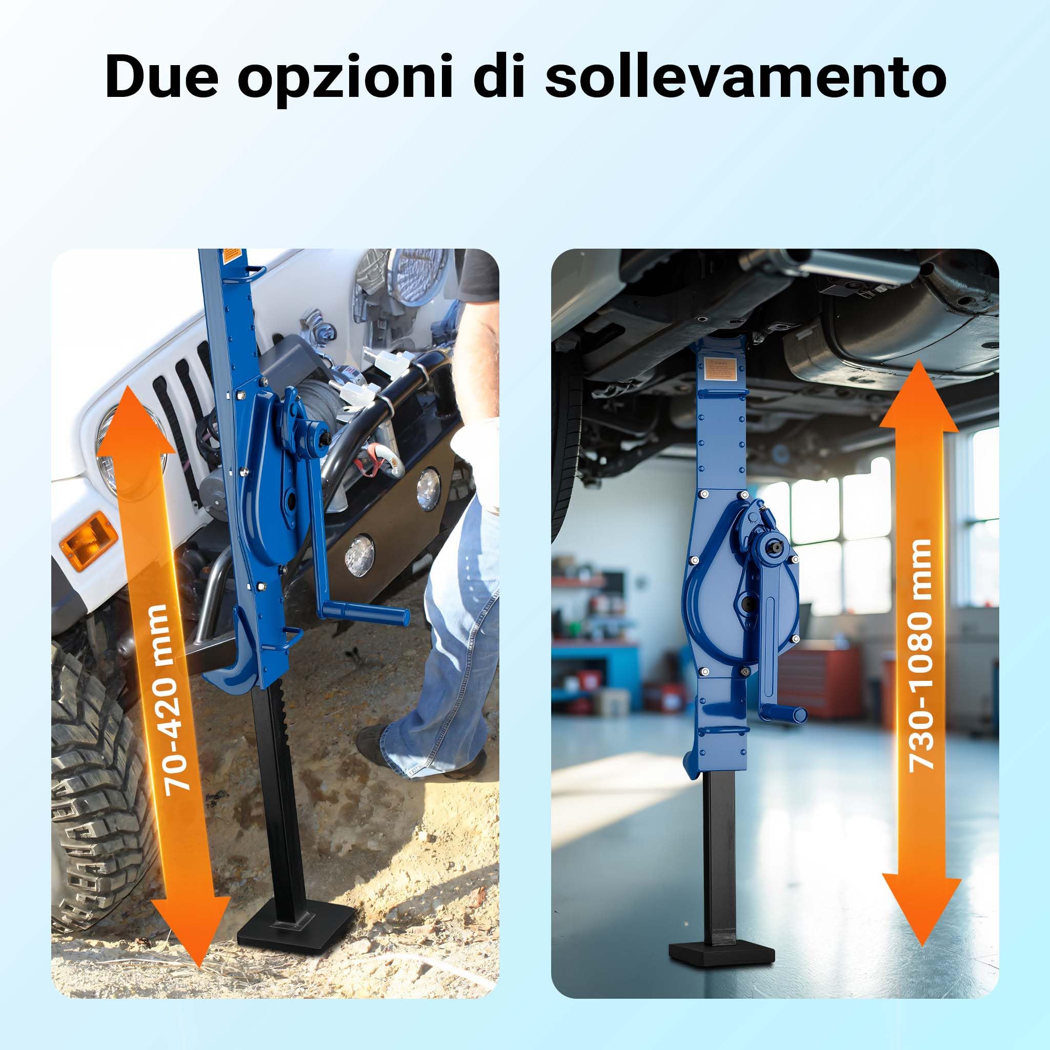 Wiltec Argano Acciaio 3000 kg argano a cremagliera 350 mm acciaio
