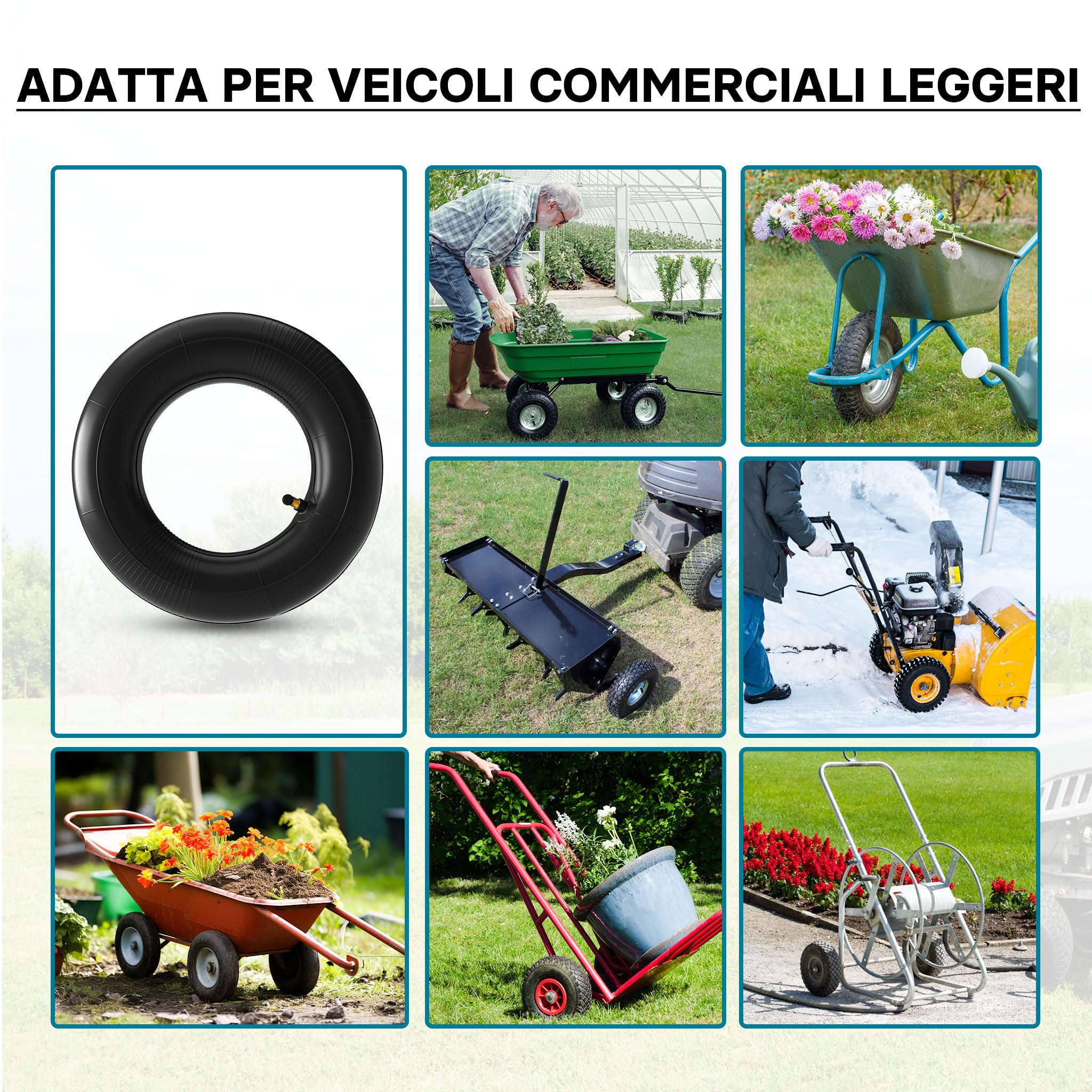 Wiltec Camera d'Aria 3.00/3.50-4 TR87 per Carriola