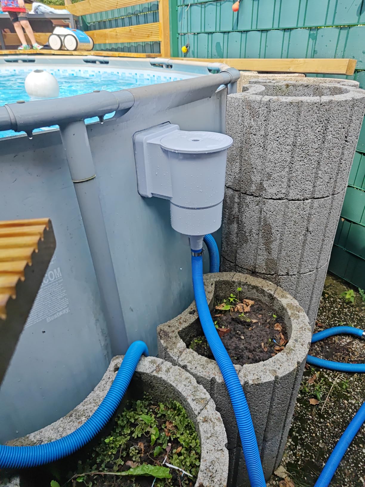 Wiltec Skimmer fisso piscina con cestello e bocchetta