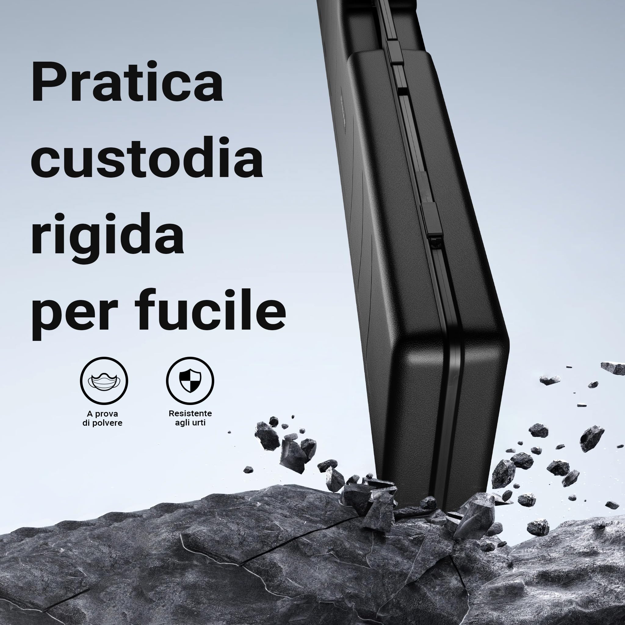 Wiltec Valigetta porta armi 138x34x13,5 cm per 2 fucili