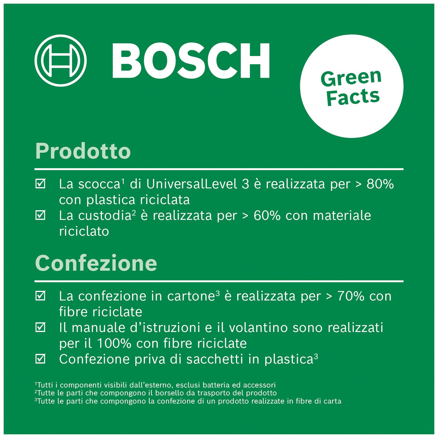 Bosch UniversalLevel 3 Livella Laser 3 Linee Basic
