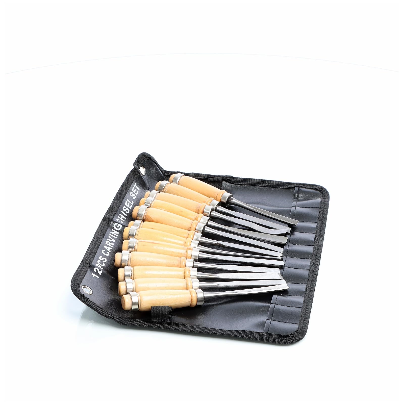 Wiltec Scalpelli sgorbie legno set 12 pezzi acciaio