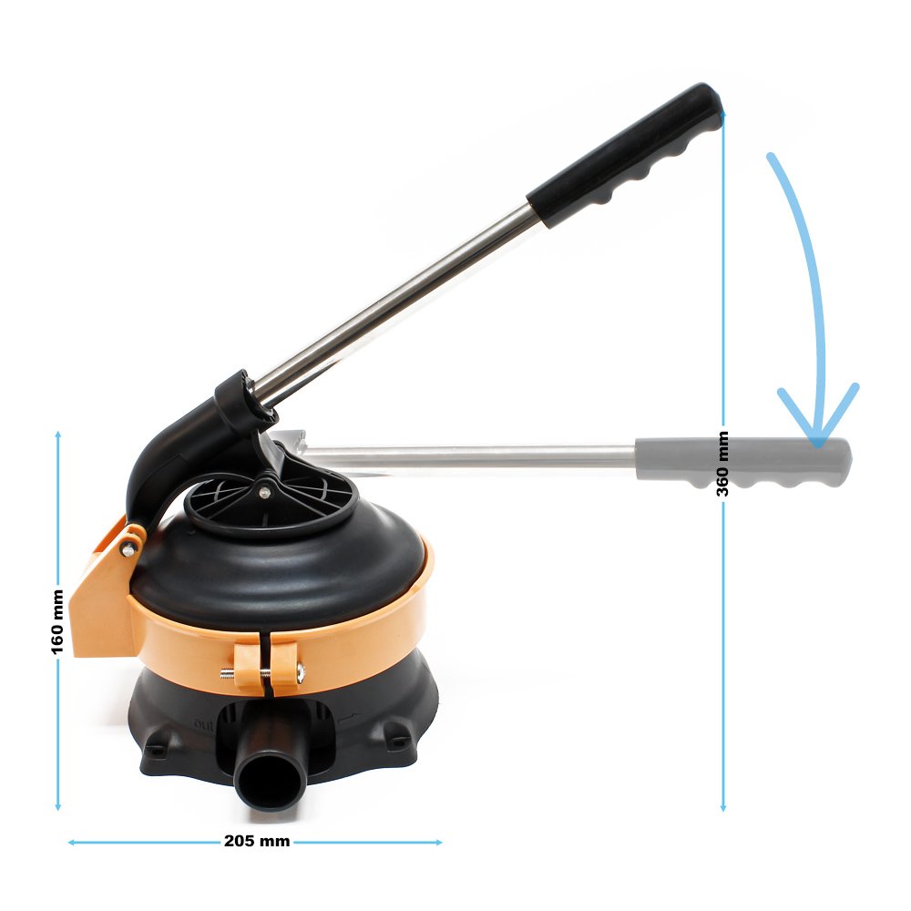 XPOtool Pompa Manuale Sentina 70 L/min Acciaio Inox