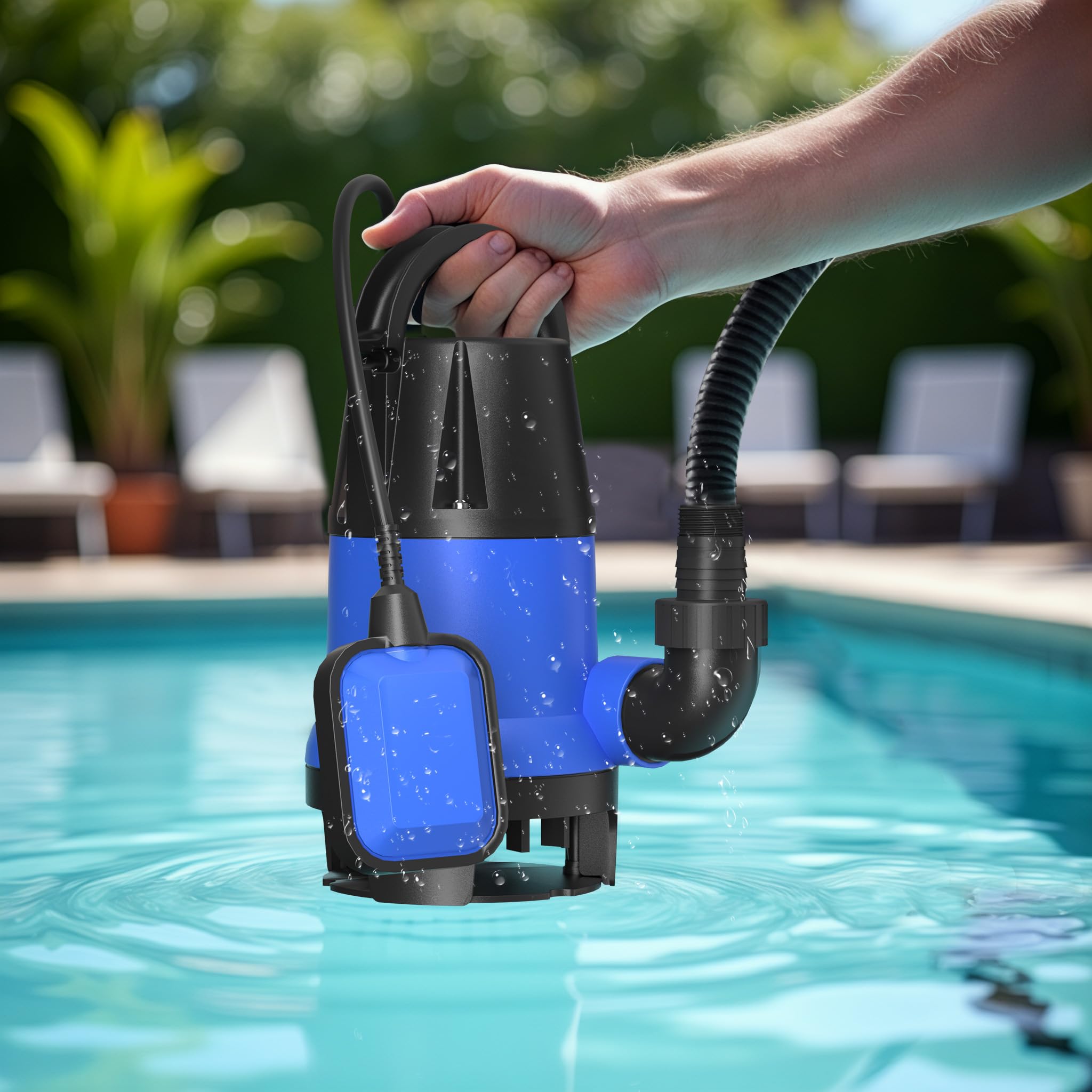 Wiltec Pompa Sommersa Acque Nere 1100W 15000 l/h