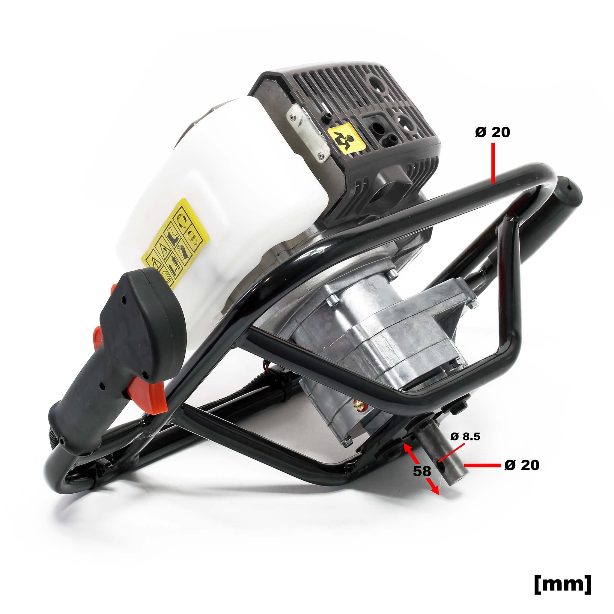 Wiltec 1,4 kW mototrivella benzina 52cc punte 100-300 mm