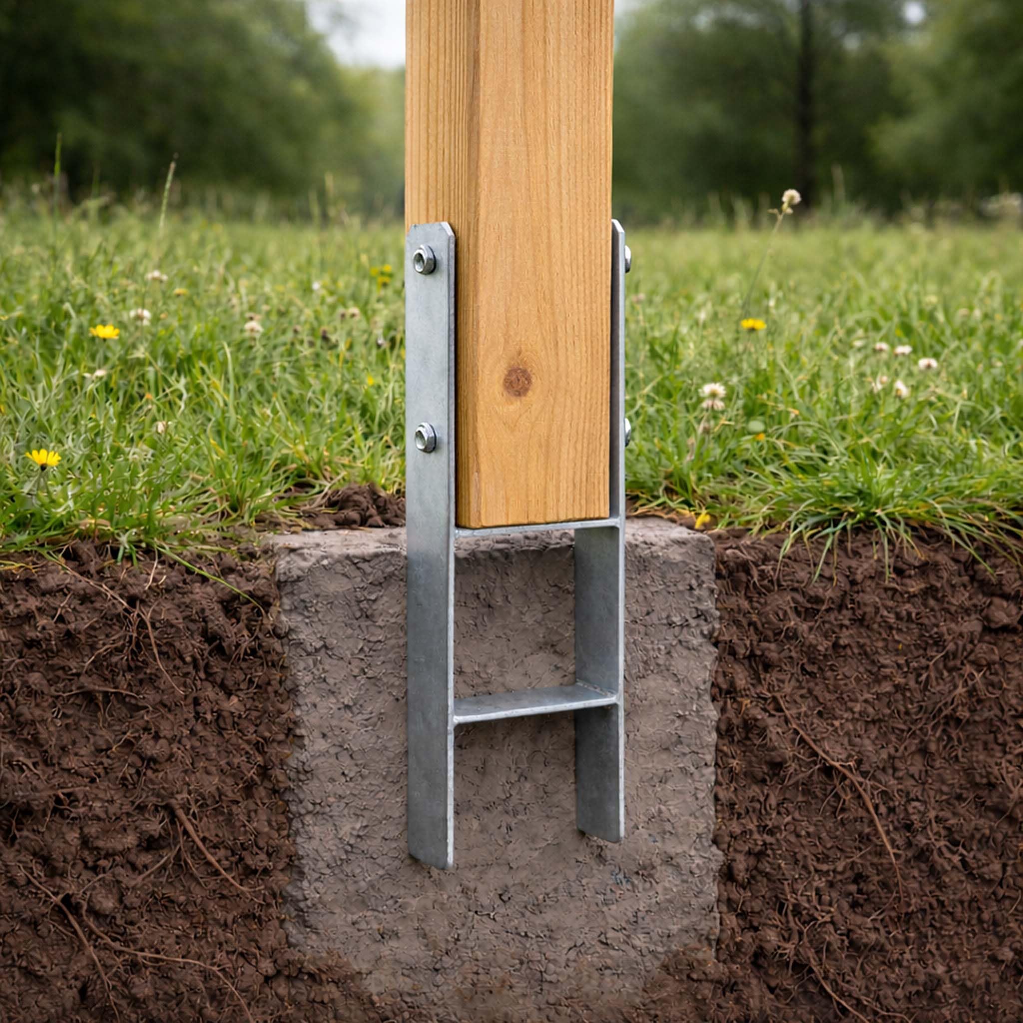 Wiltec XPOtool Supporto Palo H 91x600 mm Zincato a Caldo