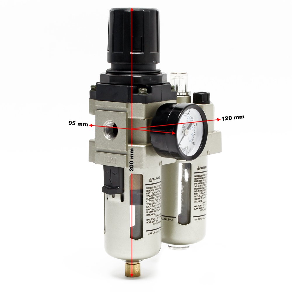 Wiltec Unità Manutenzione Aria Compressa Filtro 1/4" 10 bar