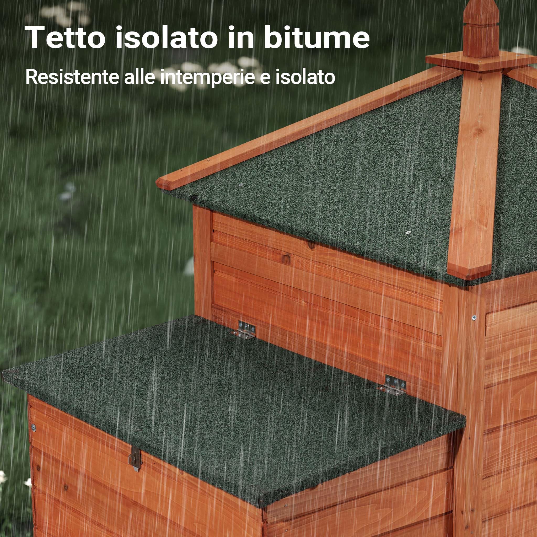 Wiltec Conigliera Pollaio Legno Marrone con Recinto
