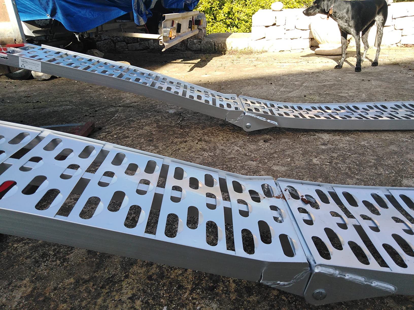 Wiltec Rampe di Carico Pieghevoli 223 cm 680 kg Alluminio 2 Pezzi