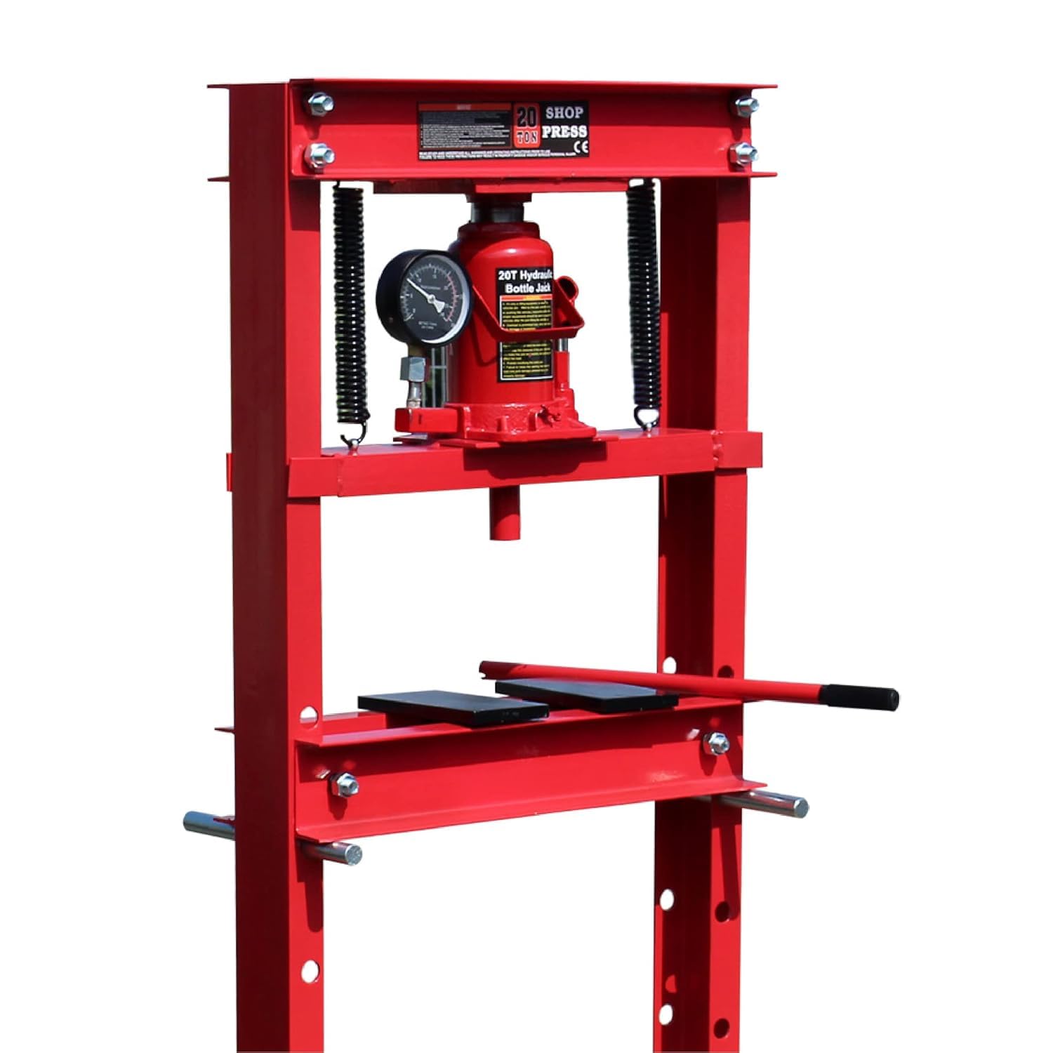 Wiltec Pressa Idraulica 20t con Manometro da Officina