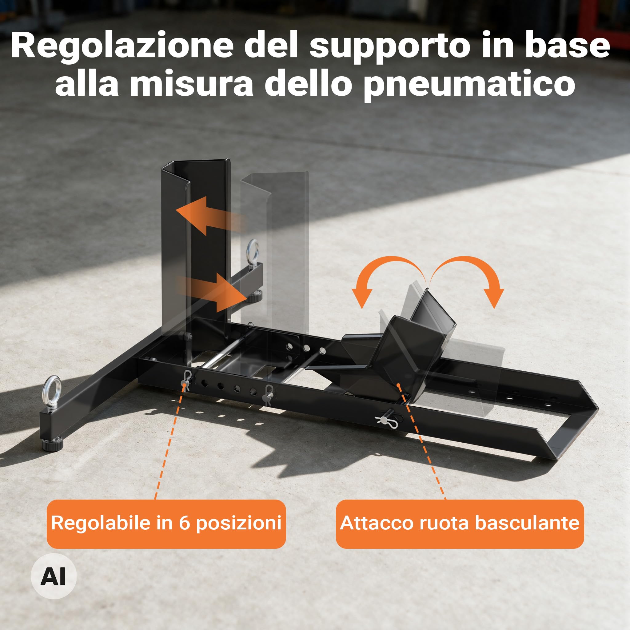 XPOtool cavalletto alzamoto anteriore 15-22 pollici 80-127 mm