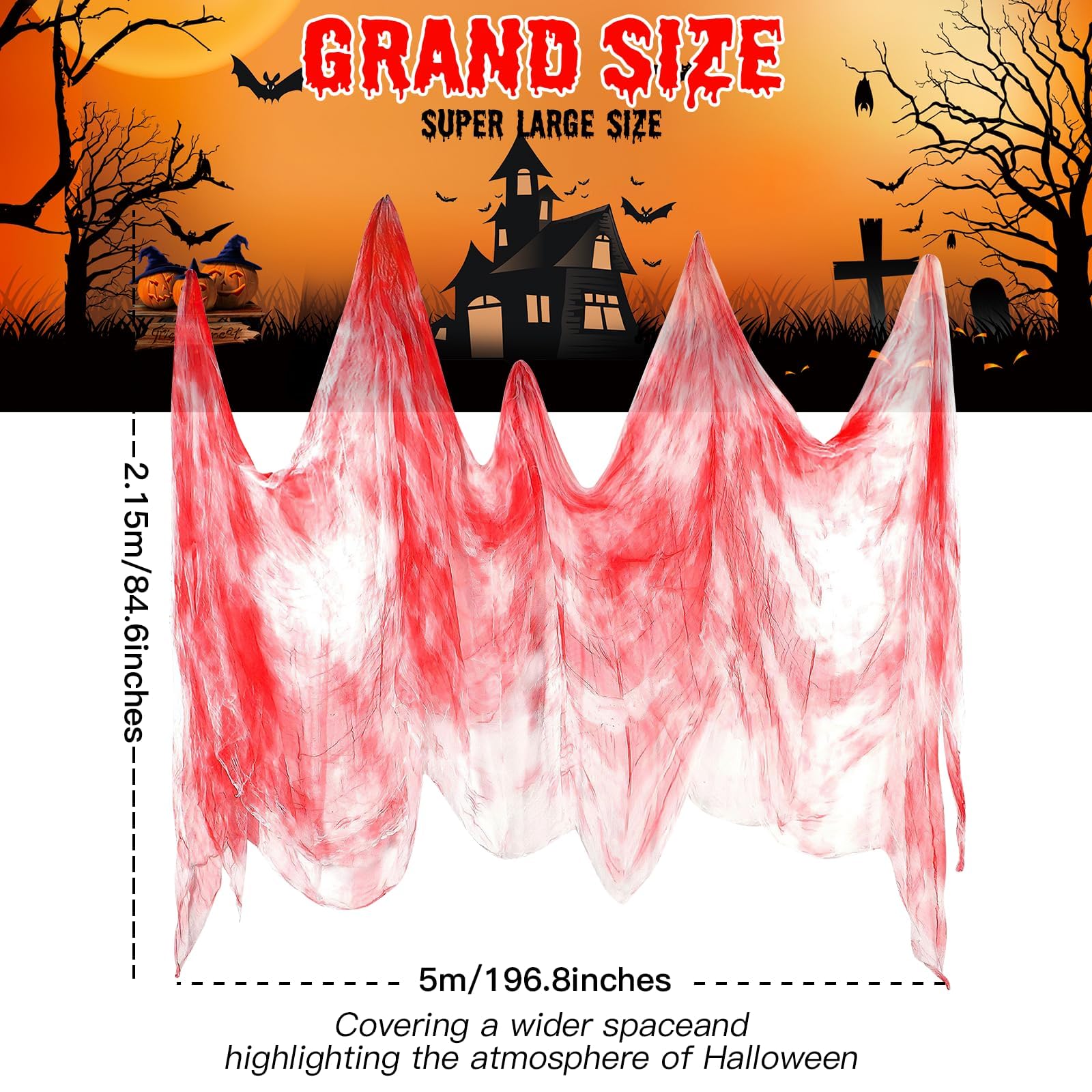 Wzone Telo Halloween Garza Insanguinata 215x500 cm XXL