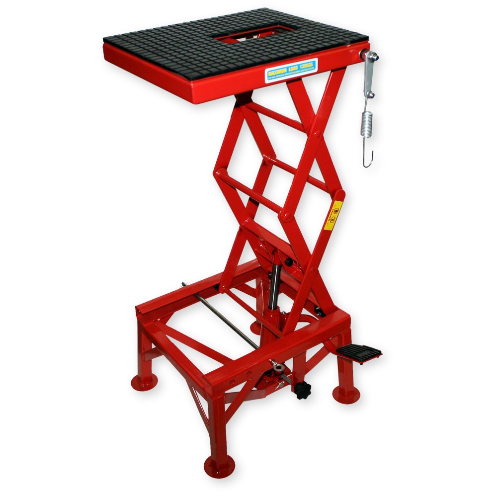 Wiltec Alzamoto Idraulico 135 kg 15-48 cm Pedana Moto