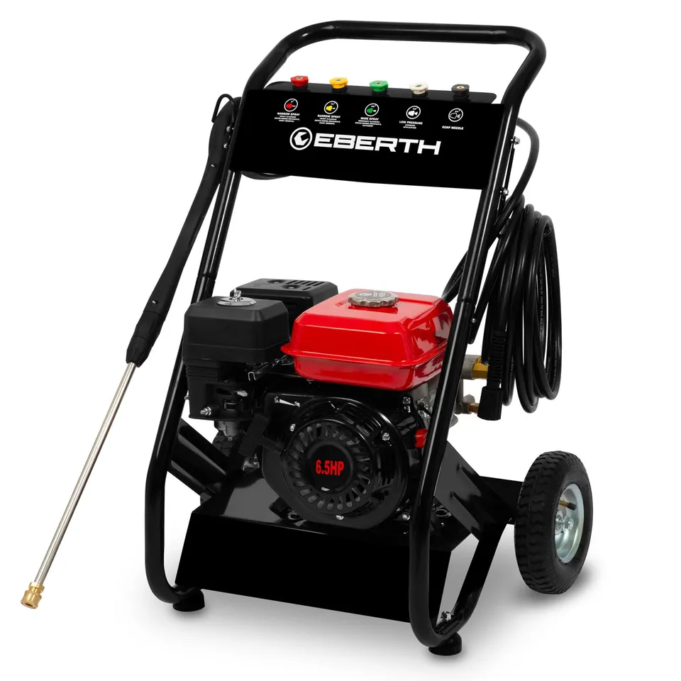 EBERTH Idropulitrice a Benzina 210 Bar 6,5 CV Autoadescante