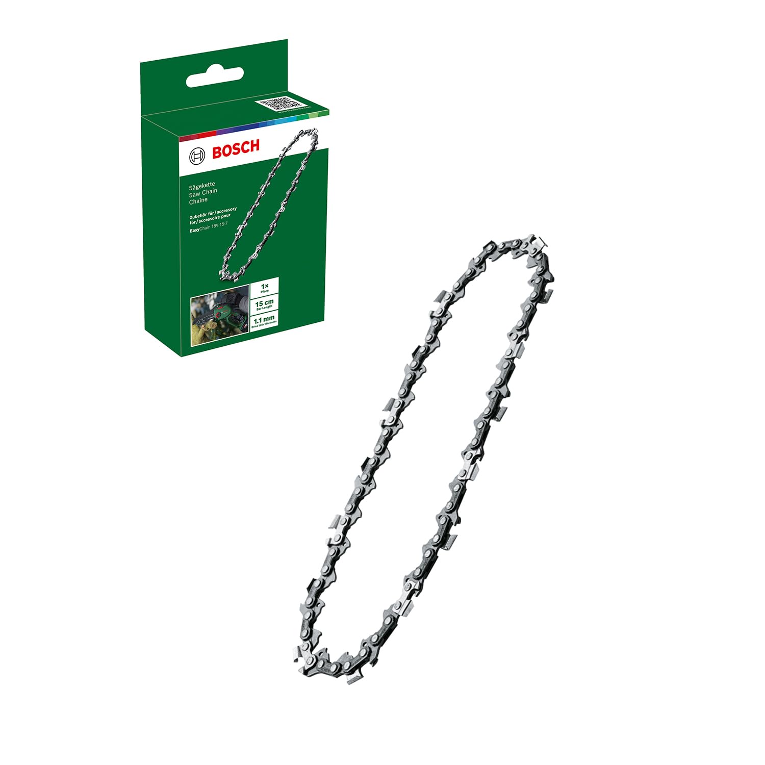 Bosch EasyChain 18V-15-7 Mini Motosega a Batteria Solo Corpo 15 cm