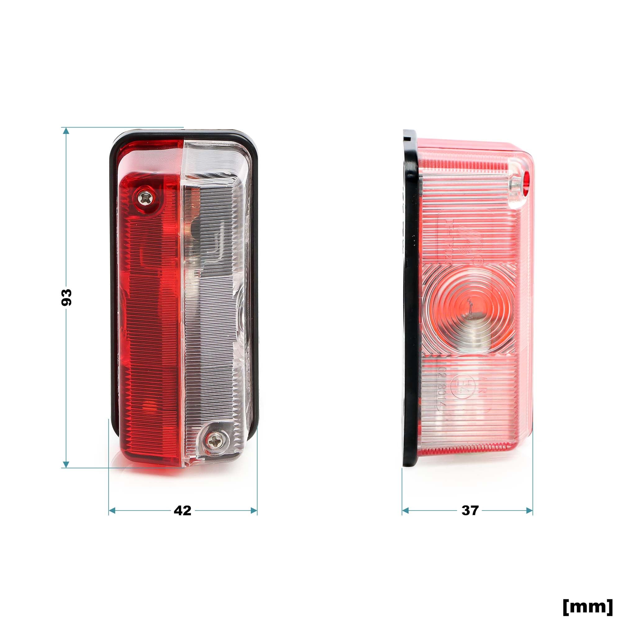 Wiltec Luci Posizione Fanali Ingombro Rimorchio Set 2