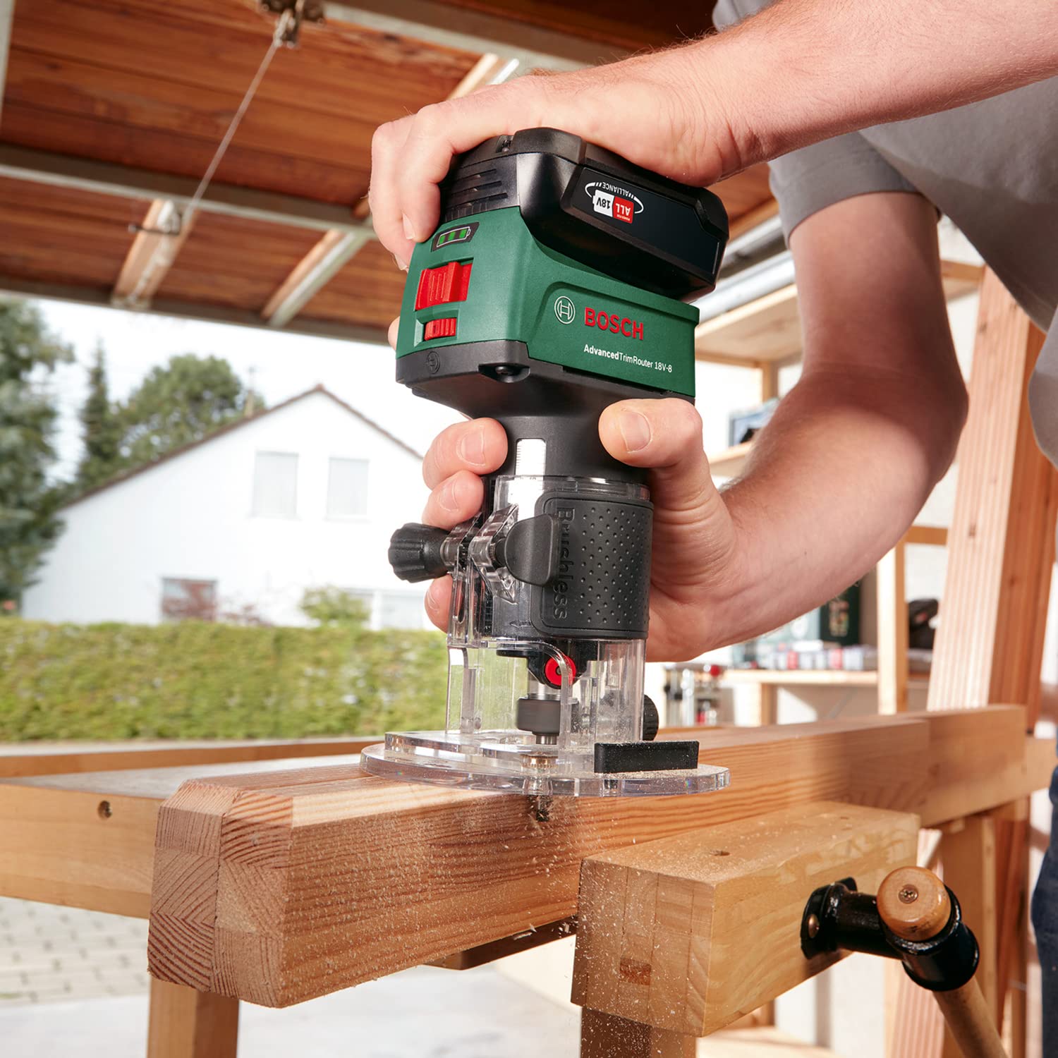 Bosch AdvancedTrimRouter 18V-8 Fresa a Batteria senza Batteria