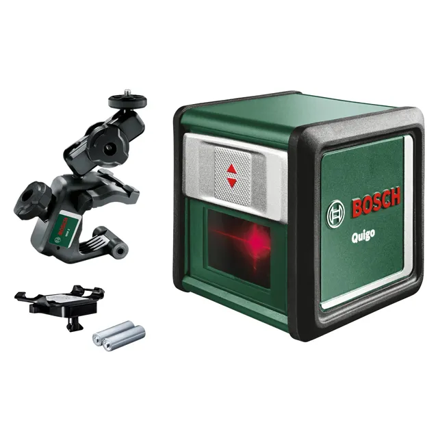 Bosch Quigo livella laser a croce con morsetto MM 2 portata 7 m