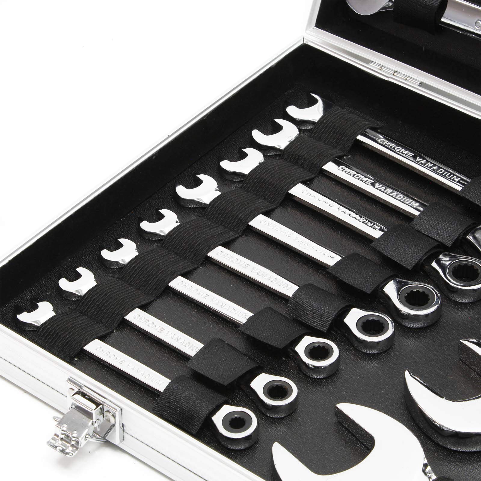 Wiltec Set 22 Chiavi Combinate a Cricchetto 6-32 mm in Valigetta
