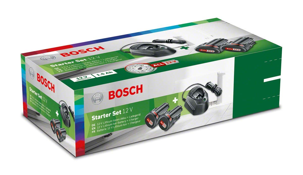 Bosch Starter Set 1600A01L3E Kit 2 Batterie 12V 1,5Ah