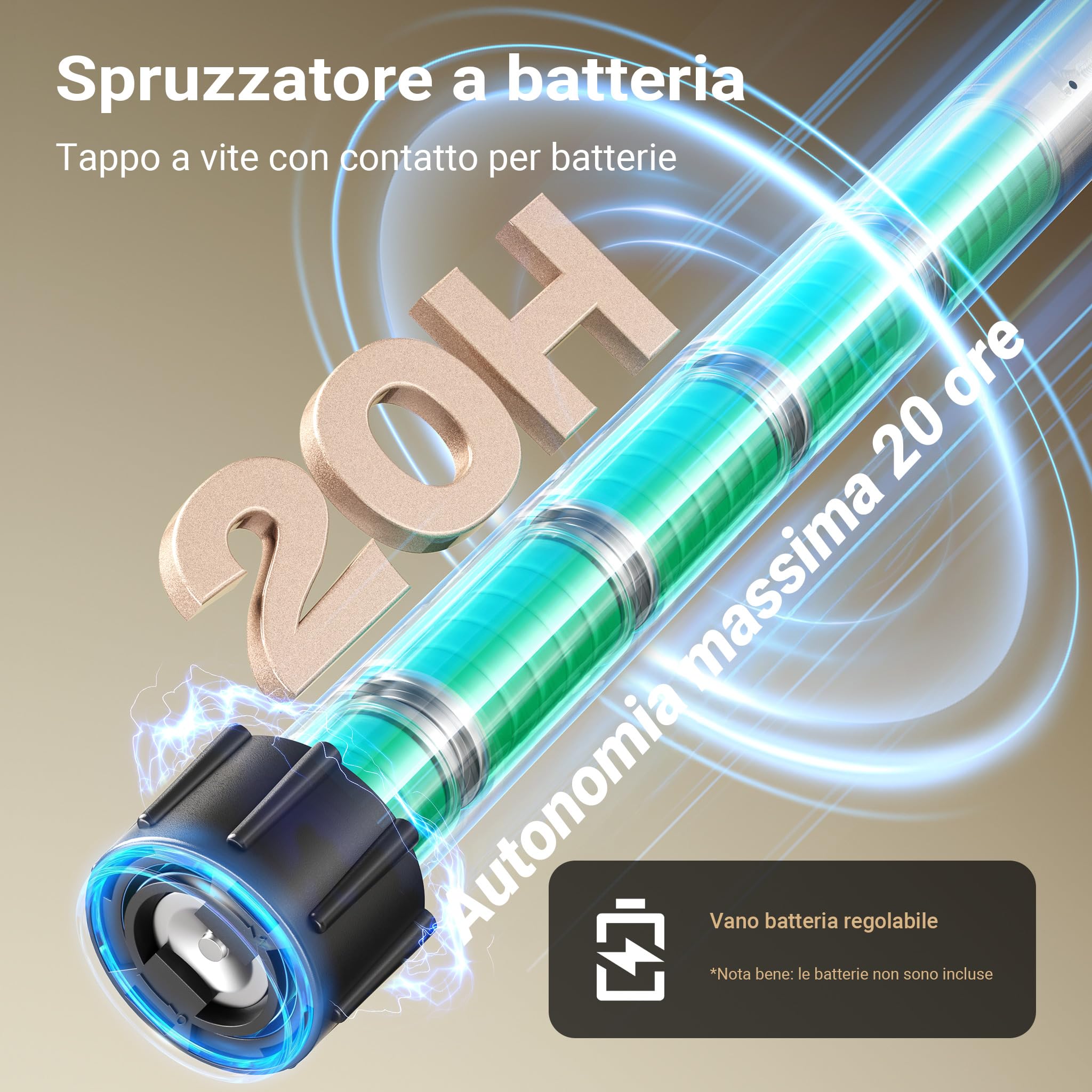 Wiltec Spruzzatore Batteria MicroULV+ Nebulizzatore Scuderia 3 Ugelli