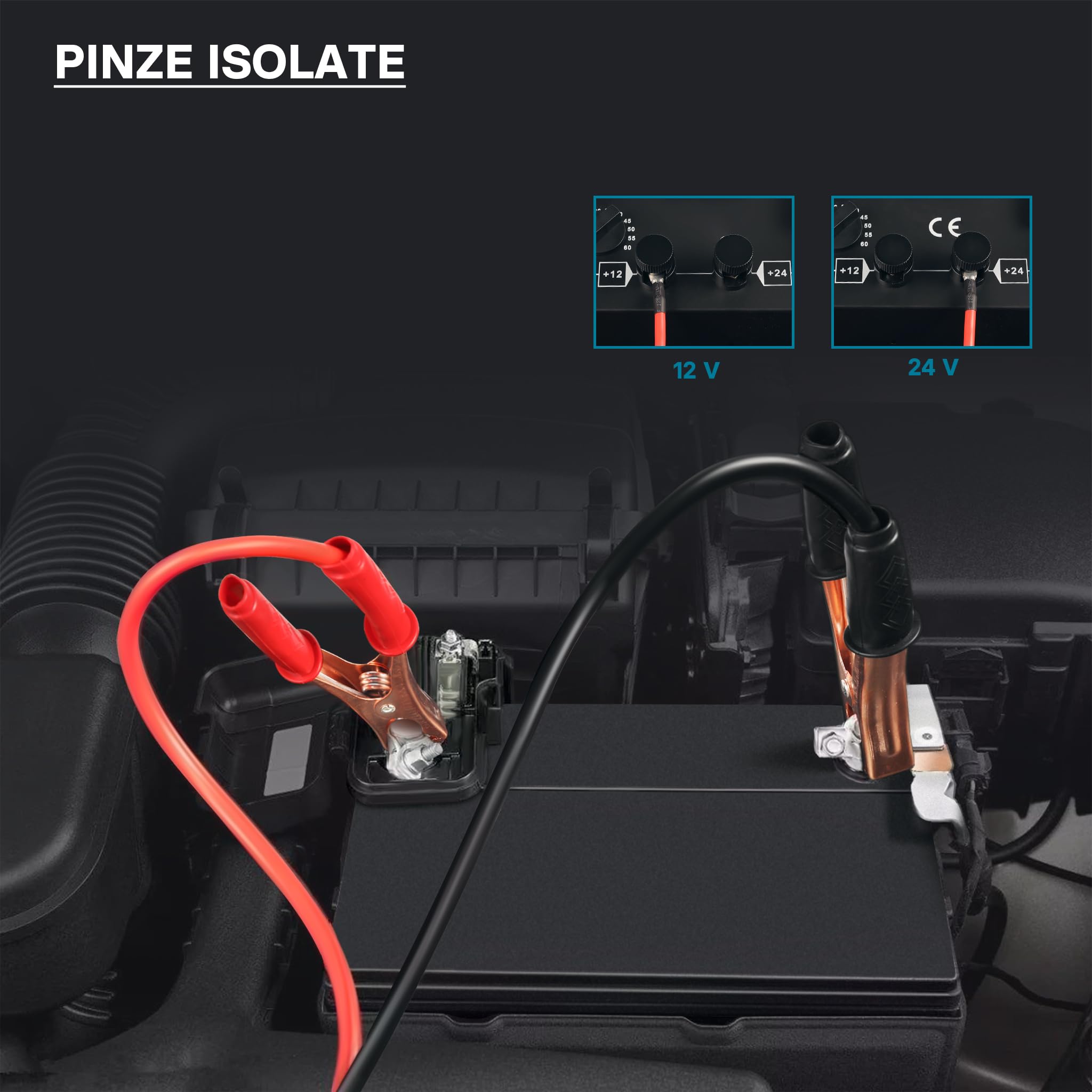 Wiltec Boost 430 Caricabatterie 12V 24V Piombo Acido AGM