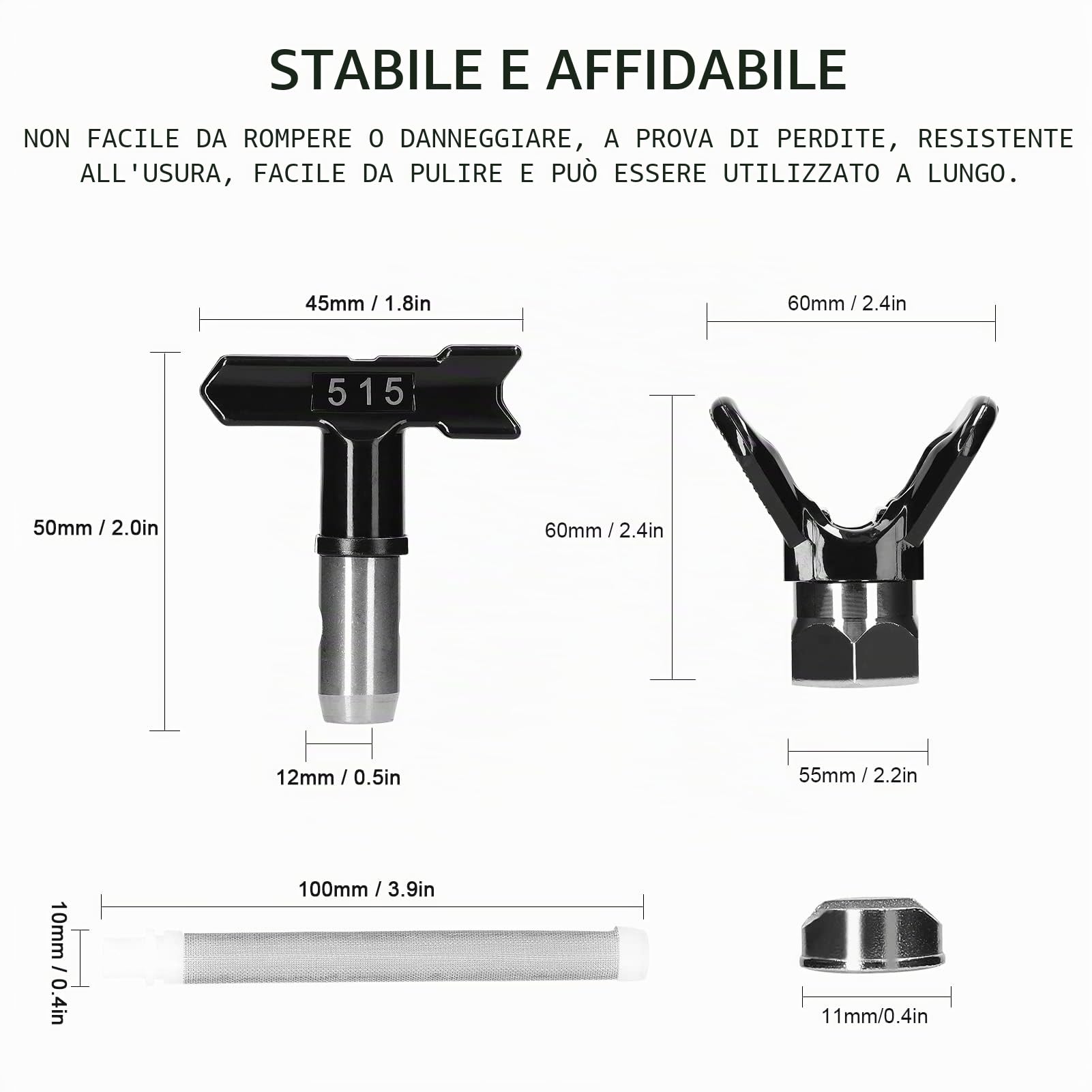 Weytoll Set Ugelli Airless 6 Pezzi 211-523 Nero