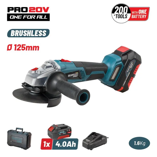 Bormann Pro smerigliatrice angolare brushless 20V 125mm 4Ah