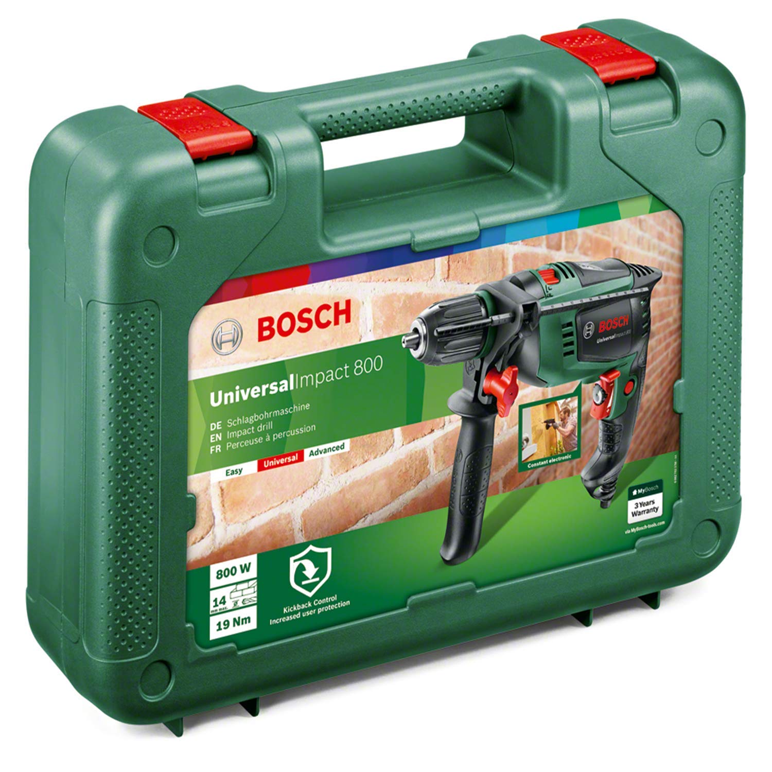 Bosch UniversalImpact 800 trapano a percussione 800W con valigetta