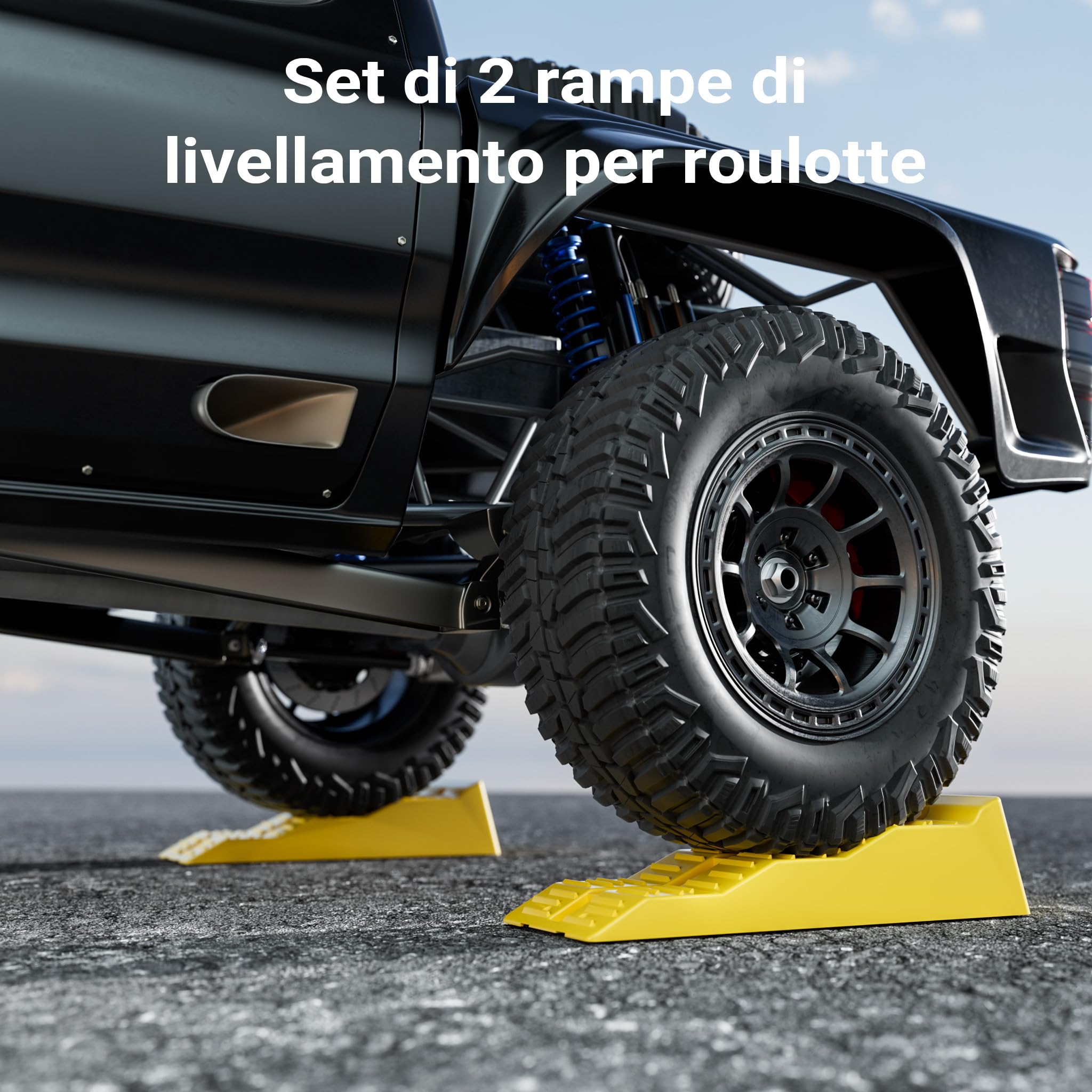 Wiltec Cunei Fermaruota 40/70/100 mm set 2 pezzi 3t HDPE