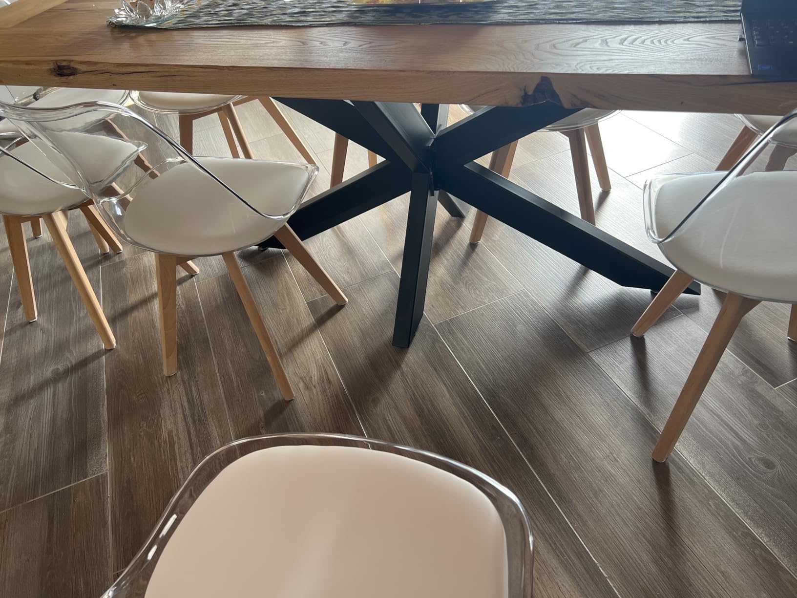 Wiltec XPOtool Telaio Tavolo Ragno Acciaio Nero 150cm