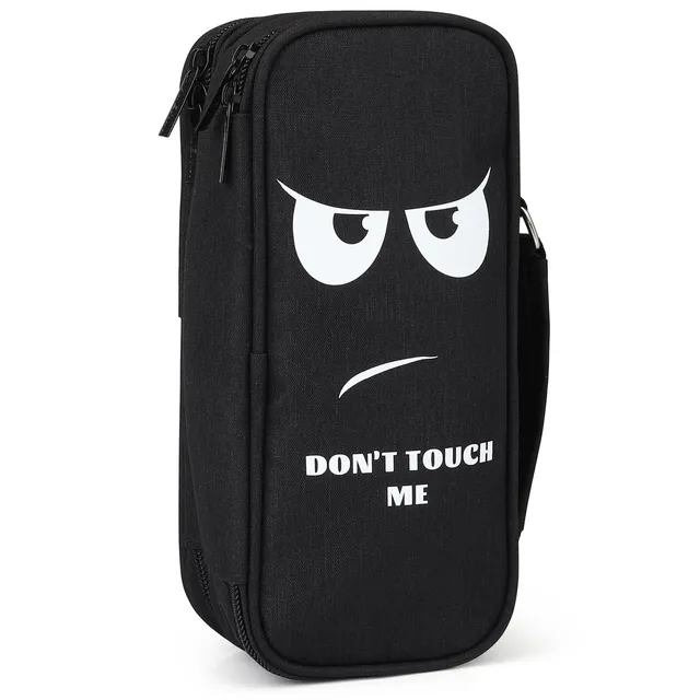 Wzone Don't Touch Me astuccio 5 scomparti nero grande