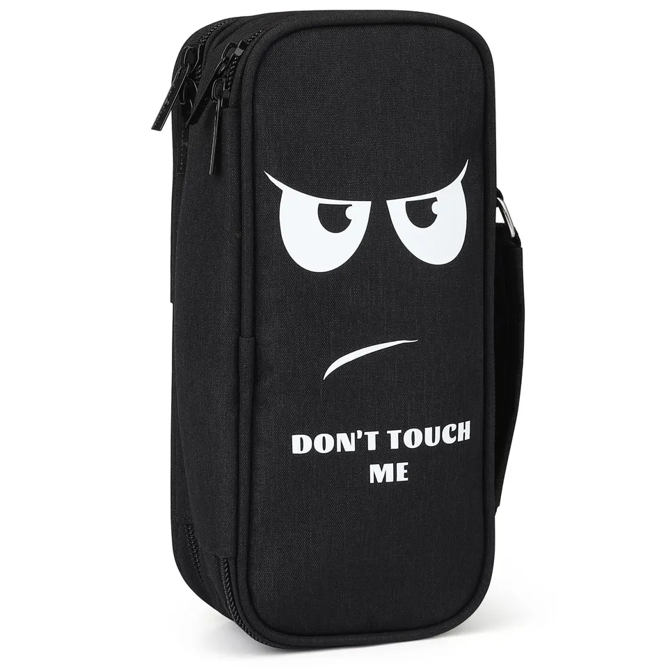 Wzone Don't Touch Me astuccio 5 scomparti nero grande