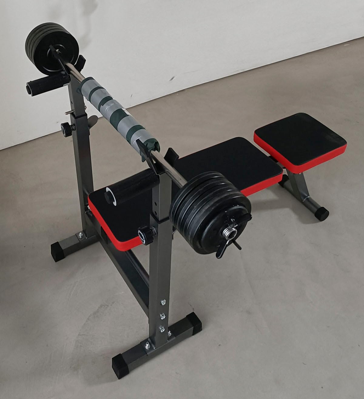 Wiltec Panca pesi 2in1 pieghevole 230 kg con bilanciere