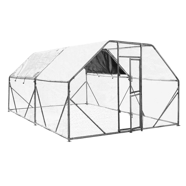 Wiltec Recinto giardino XXL 4x3x2 m con tetto polli