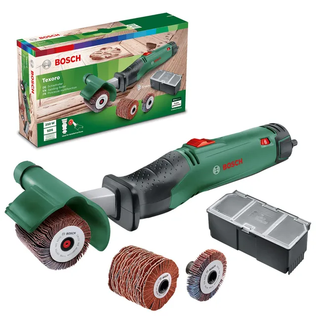 Bosch Texoro levigatrice a rullo 250W 3 accessori