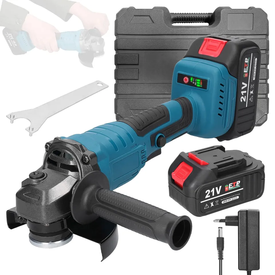 Weytoll Smerigliatrice Angolare 125 21V Brushless 2 batterie