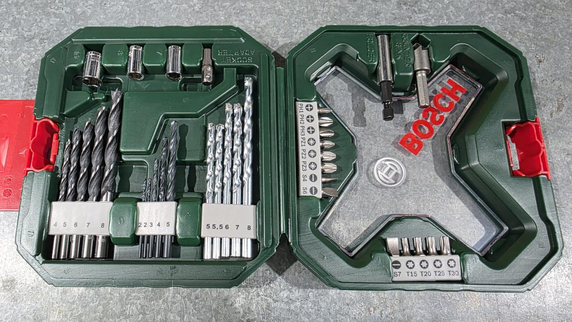 Bosch X-Line 34 pezzi set punte e bit titanio