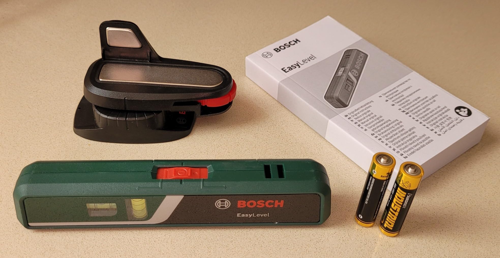 Bosch EasyLevel Livella Laser a Bolla 5 m con Supporto Parete