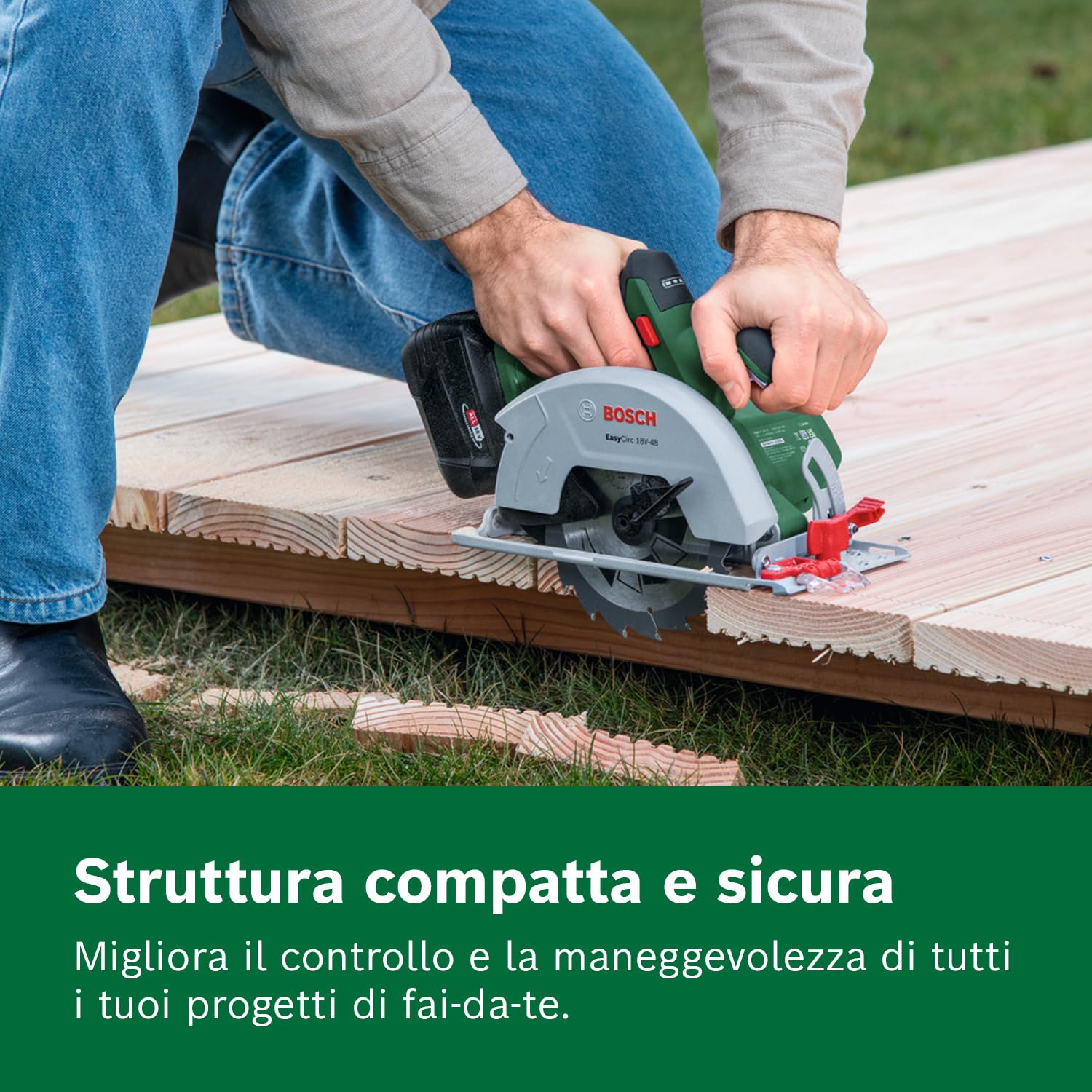 Bosch EasyCirc 18V-48 sega circolare batteria 48 mm senza batteria