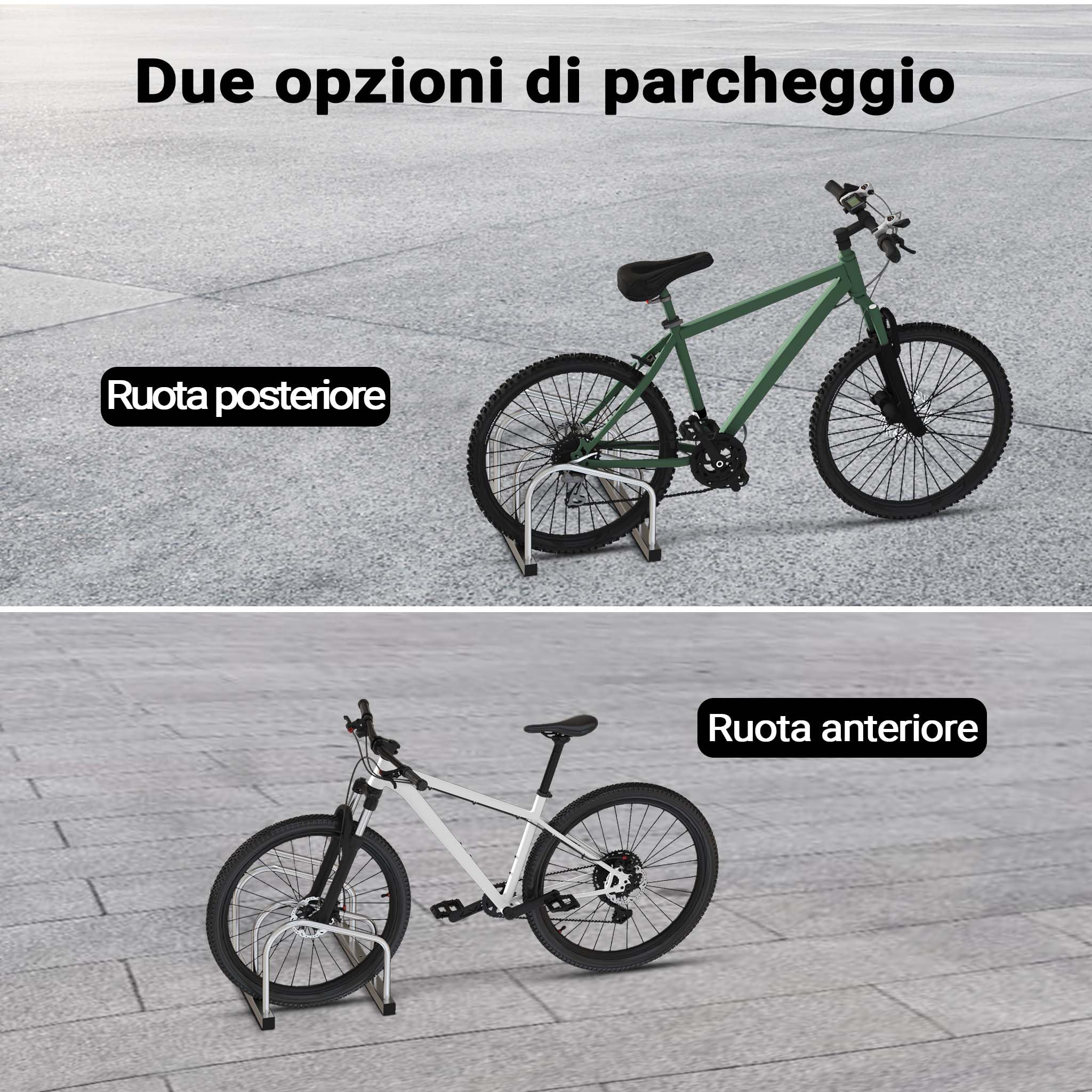 Wiltec Rastrelliera Bici 2 Posti in acciaio zincato