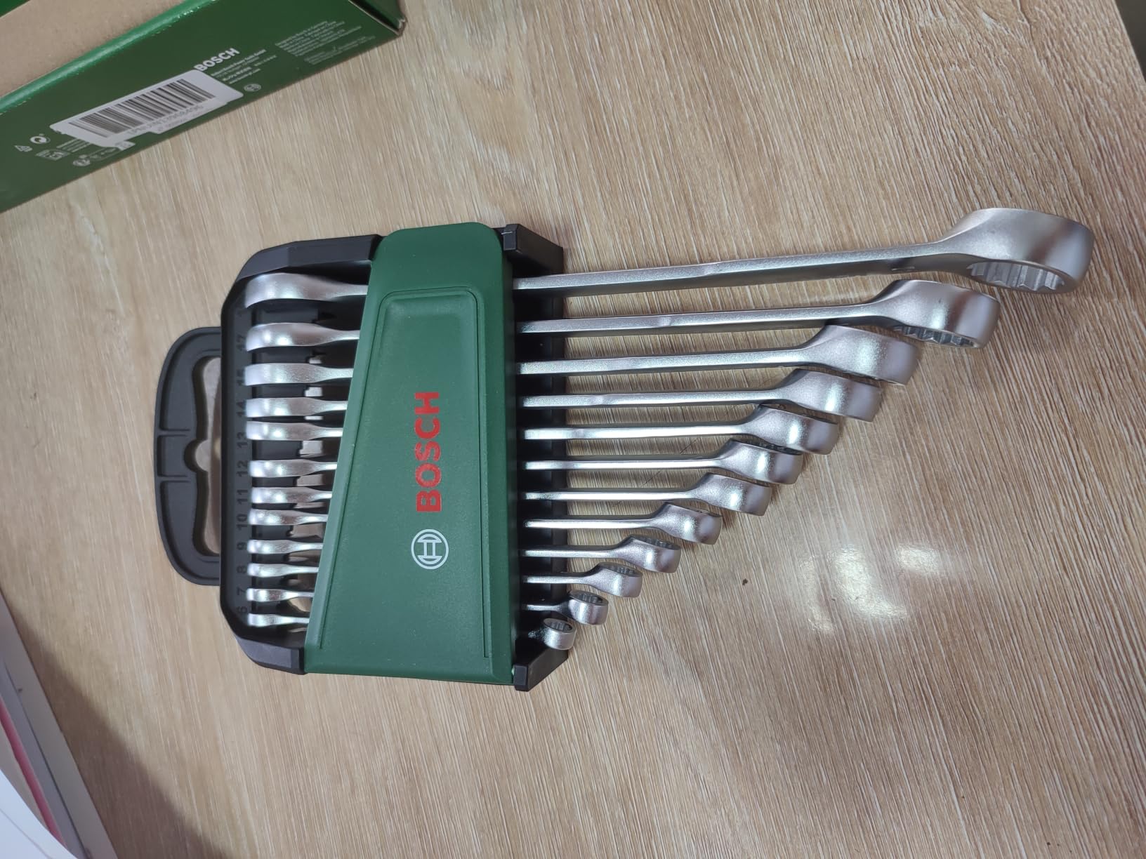 Bosch Set Chiavi Combinate Cricchetto 8 Pezzi Acciaio