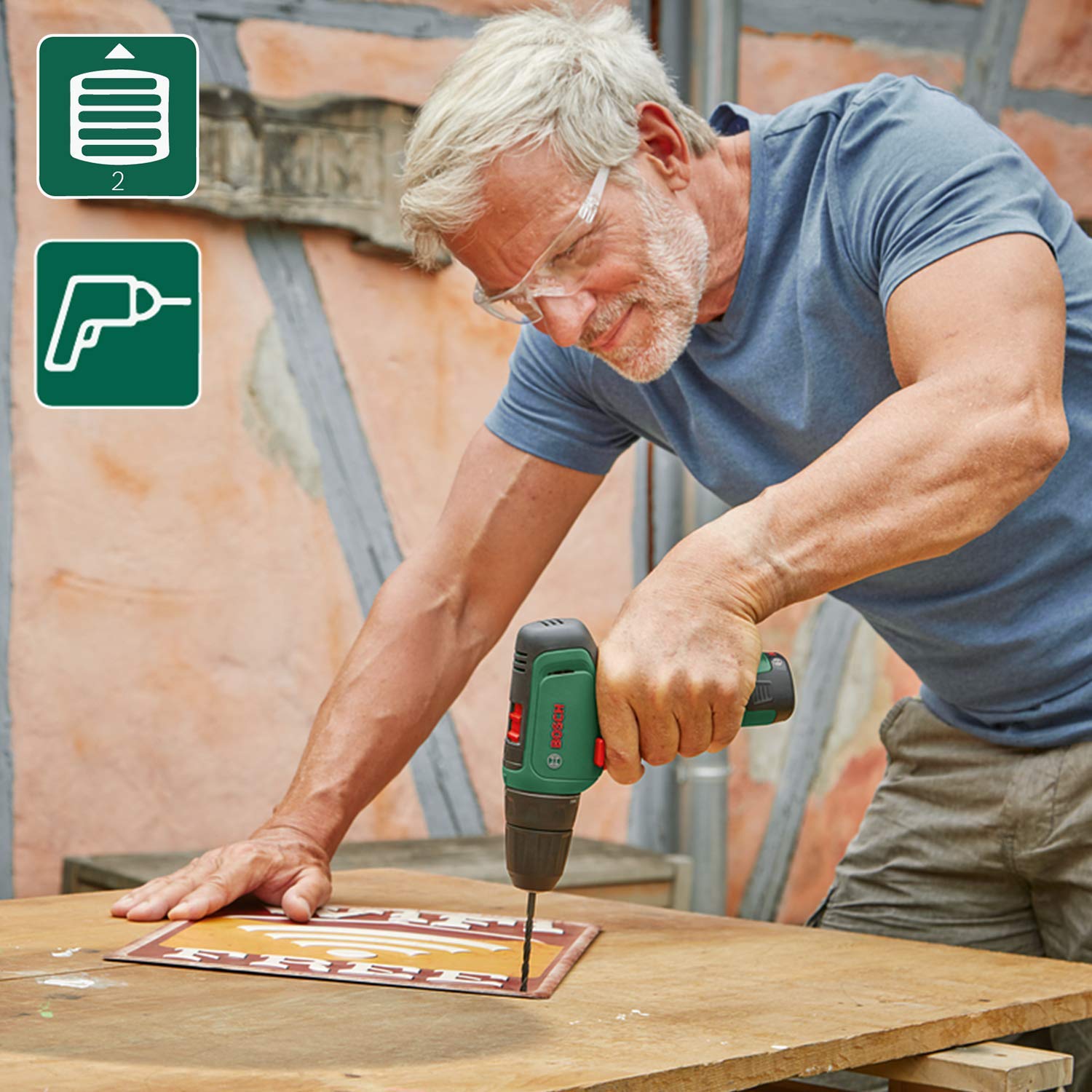 Bosch EasyDrill 1200 trapano avvitatore 12V set premium 1 batteria