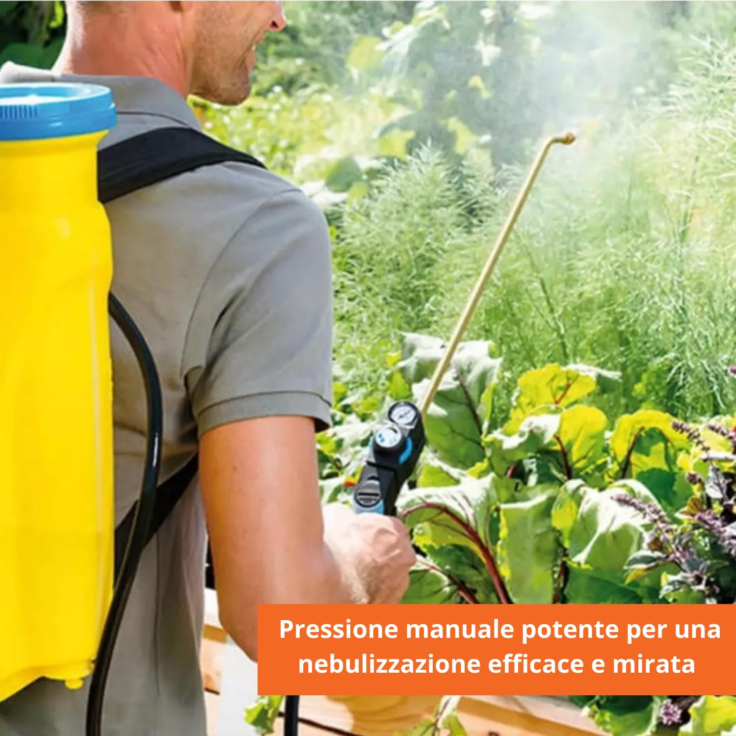 DE ROSA SHOP Pompa Irroratrice Batteria 16L 12V a spalla verderame