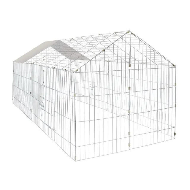 Wiltec Recinto Conigli 180x75x75 cm Metallo Zincato