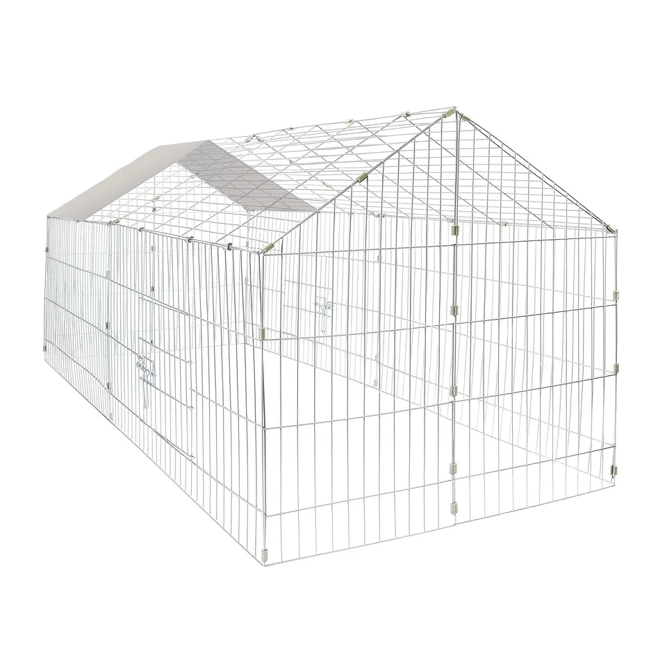 Wiltec Recinto Conigli 180x75x75 cm Metallo Zincato