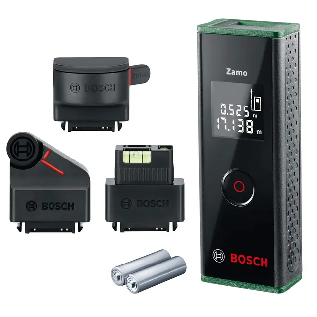 Bosch Zamo Distanziometro Laser 20 m con 3 Adattatori