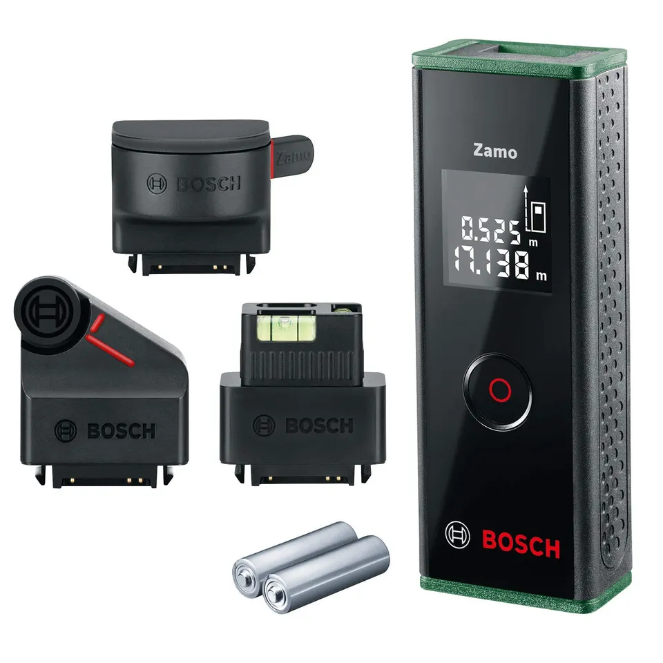 Bosch Zamo Distanziometro Laser 20 m con 3 Adattatori