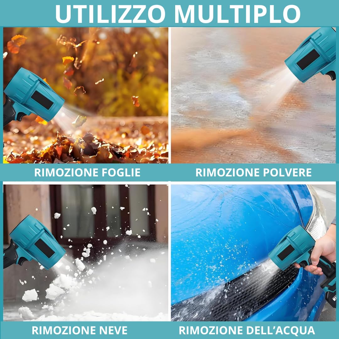 DE ROSA SHOP kit soffiatore + idropulitrice a batteria 48V 2x3Ah