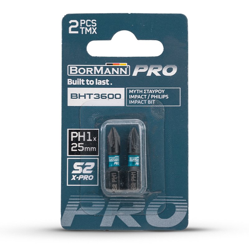 Bormann X-Pro inserti impatto PH1 25 mm 2 pz S2